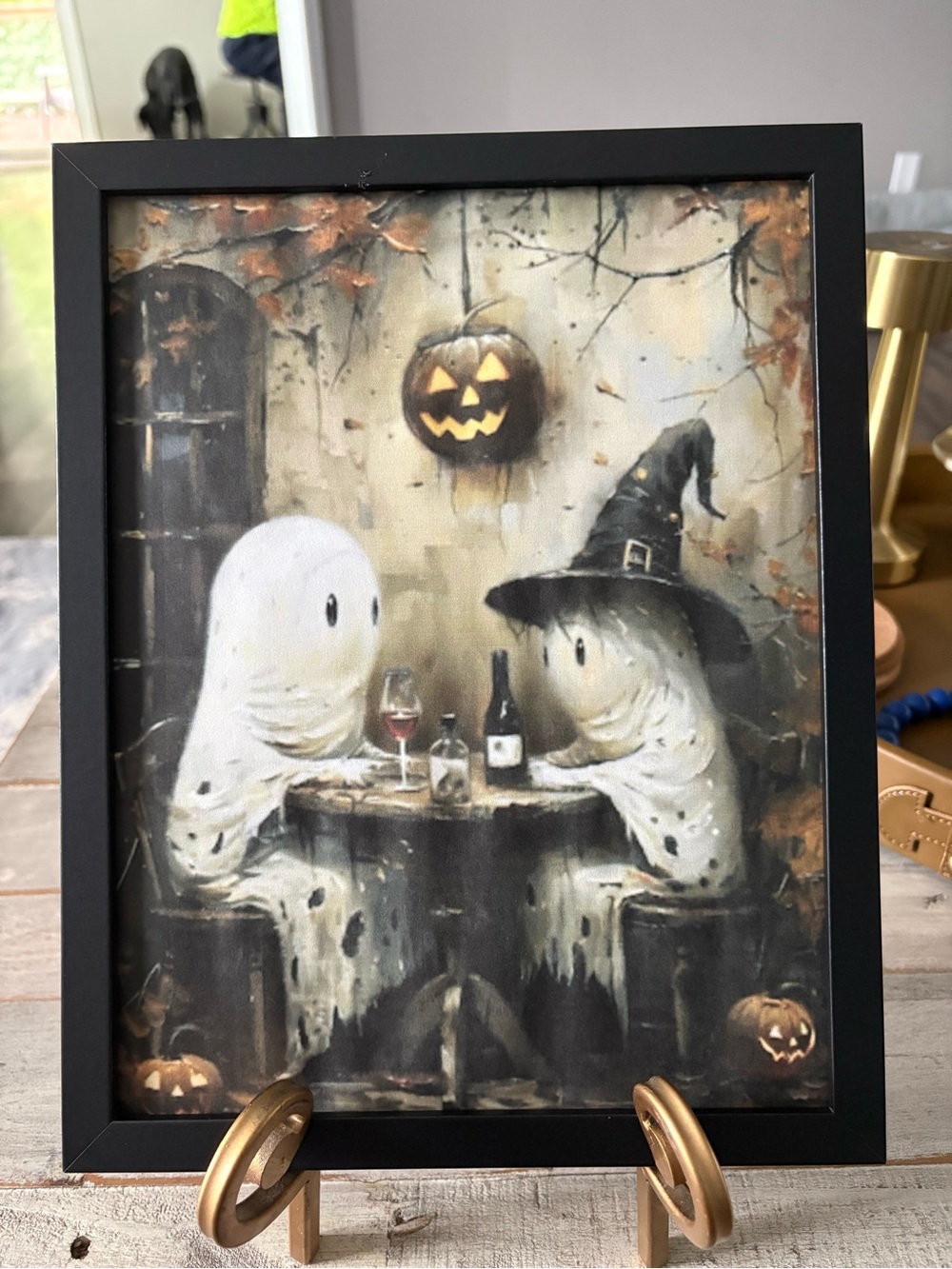 Halloween Ghost Couple Framed 8x10 Art